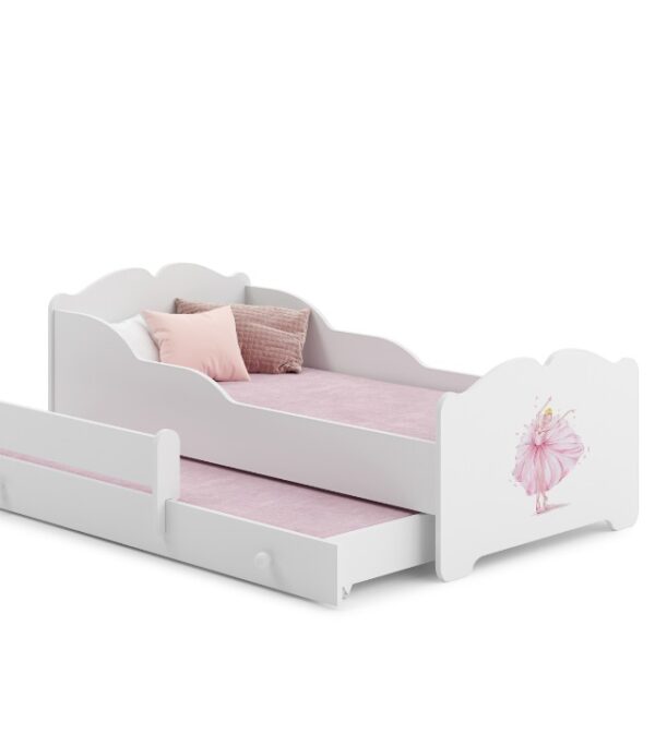 Łóżko podwójne ANNA II 160×80 – Baletnica w koronie