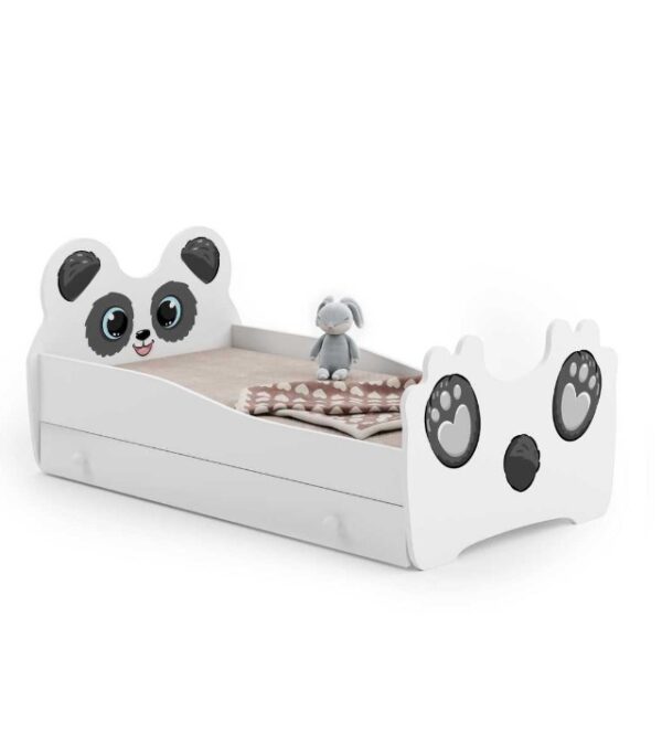 Łóżko dziecięce ANIMALS 140×70 z szufladą – Panda