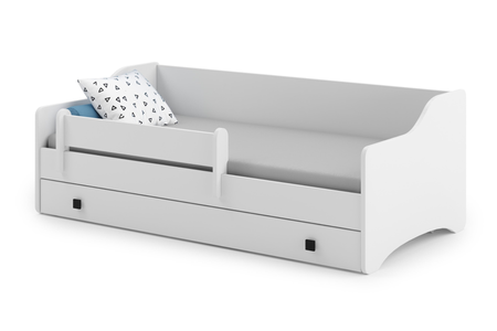 Łóżko pojedyncze ERYK 180x80 - Białe, uchwyty czarne - obrazek 6