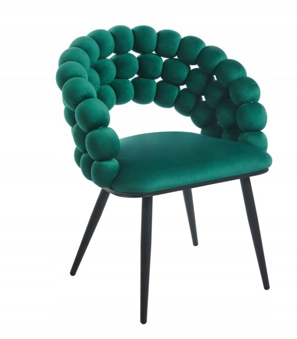 Krzesło K20-FX velvet zielone czarne nogi