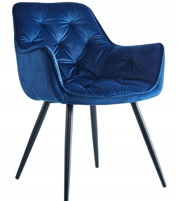 Krzesło HF-058 velvet niebieskie