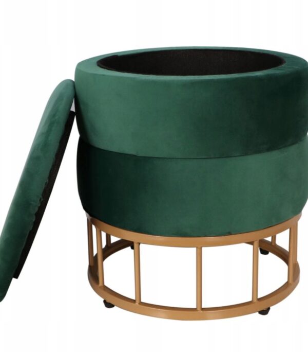 Pufa P3-FX (G) siedzisko z SCHOWKIEM  zielona