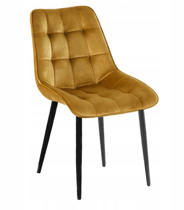 Krzesło J262-1 (czarne nogi) velvet curry