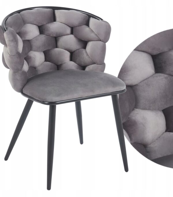 Krzesło K47-FX (B) velvet szare