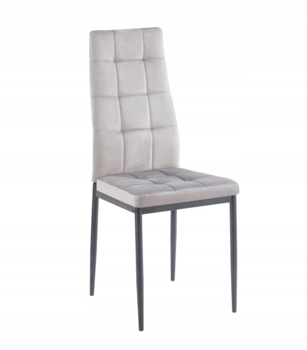 Krzesło K29-FX velvet szare pikowane