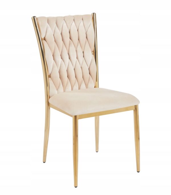 Krzesło K37-FX (G) velvet beżowe