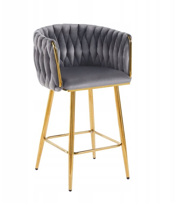 Hoker H7-FX (G) velvet szary (stelaż złoty)