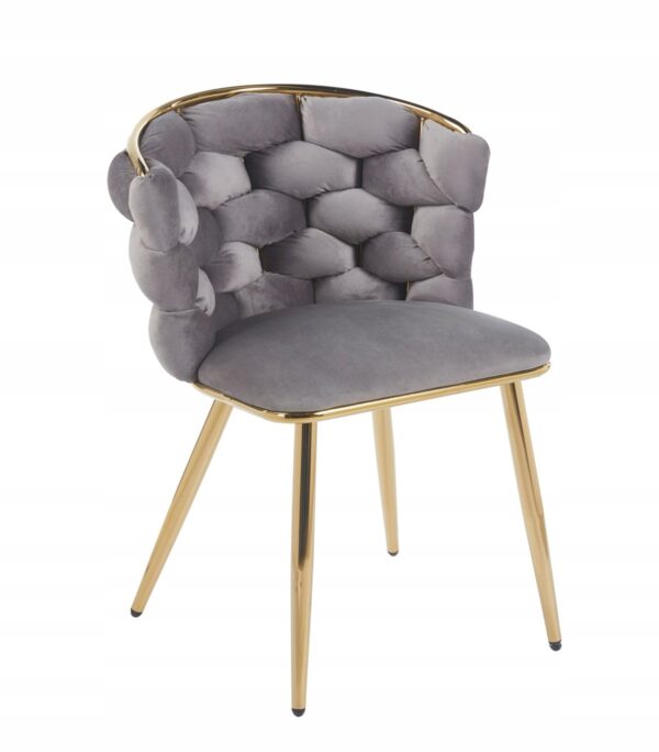 Krzesło K47-FX (G) velvet szare