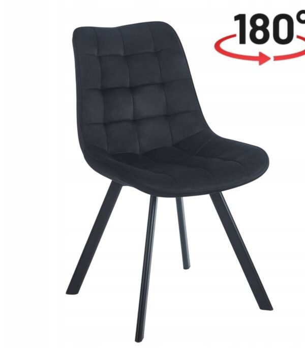 Krzesło obrotowe KO265-FX velvet czarne