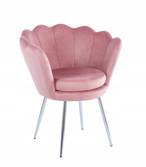 Fotel Różowy WELUROWY do SALONU GABINETU Miękki Wygodny ELEGANCKI Furnitex